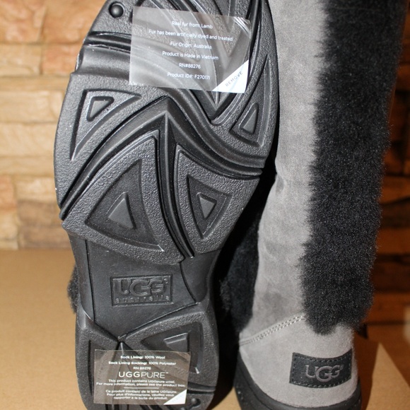 UGG WOMEN'S SUNBURST TALL SUEDE SHEARLING BOOTS NEW - Picture 4 of 6